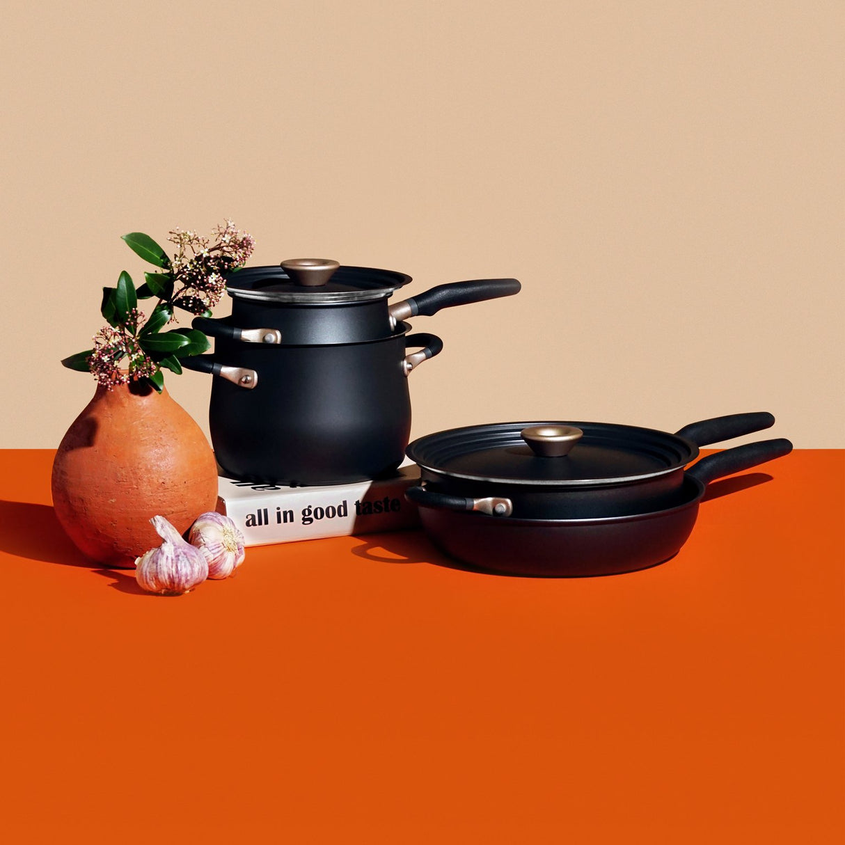 Meyer: Accent Non-Stick Saucepan, Frying Pan & Chef Pan Set - 6 Piece
