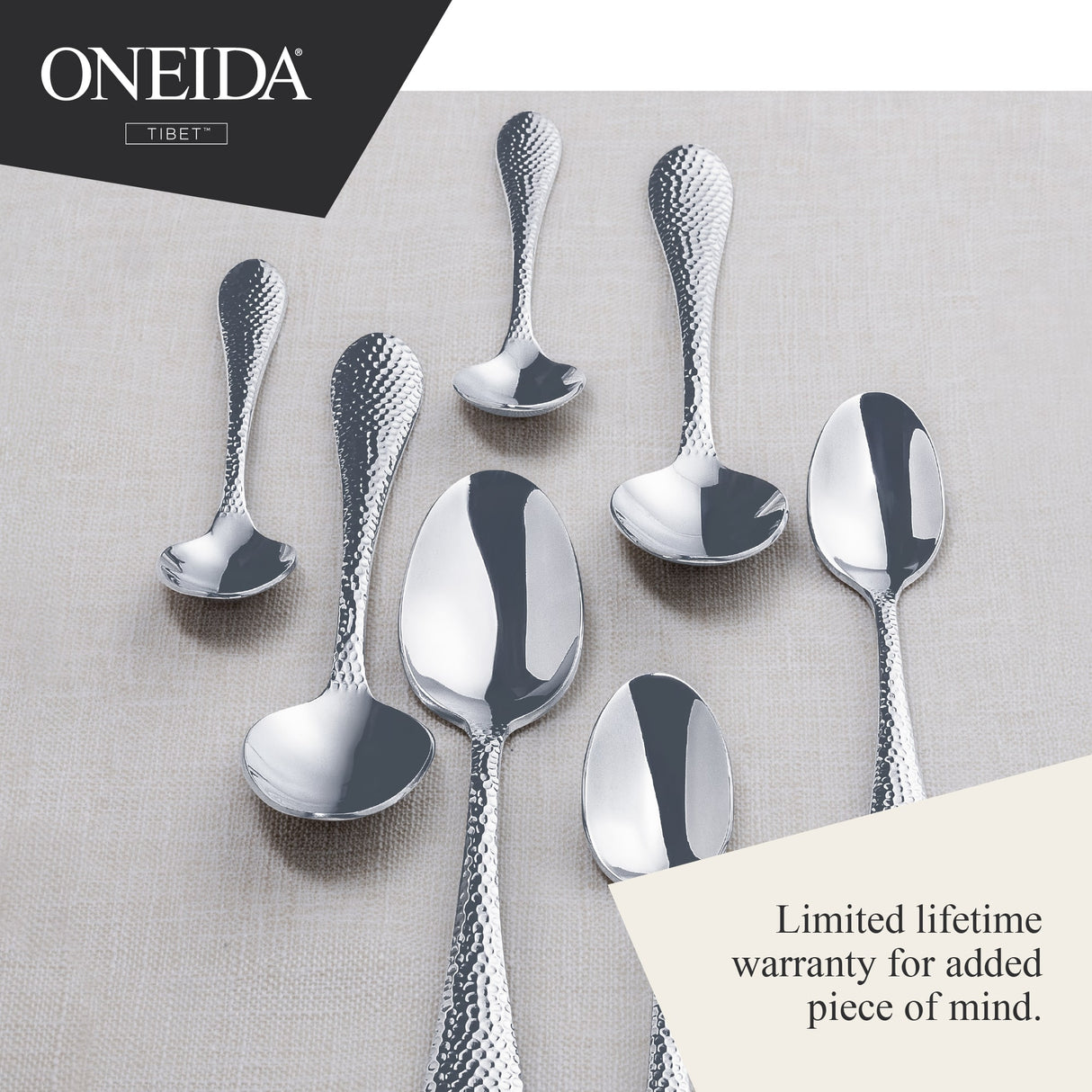 ONEIDA Tibet 16 Pieces Cutlery Set - Stainless Steel - 4 Person Place Setting