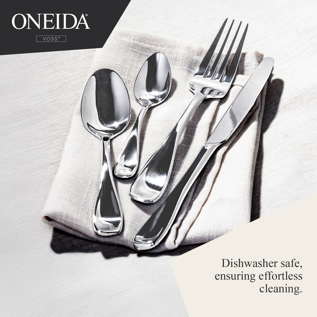 ONEIDA Voss 24 Pieces Cutlery Set - Stainless Steel - 6 Person Place Setting