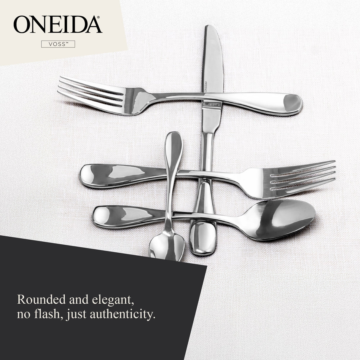 ONEIDA Voss 24 Pieces Cutlery Set - Stainless Steel - 6 Person Place Setting