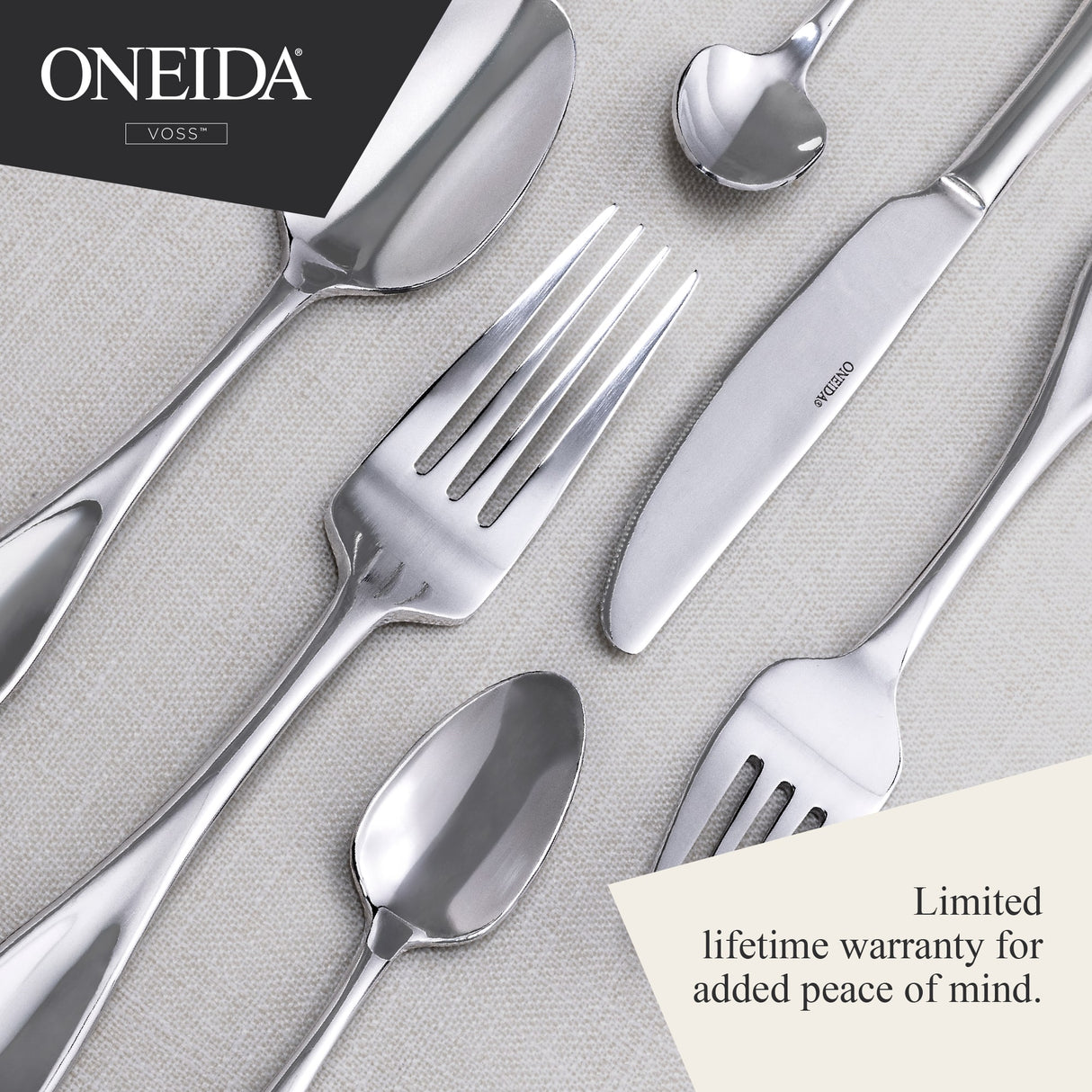 ONEIDA Voss 24 Pieces Cutlery Set - Stainless Steel - 6 Person Place Setting