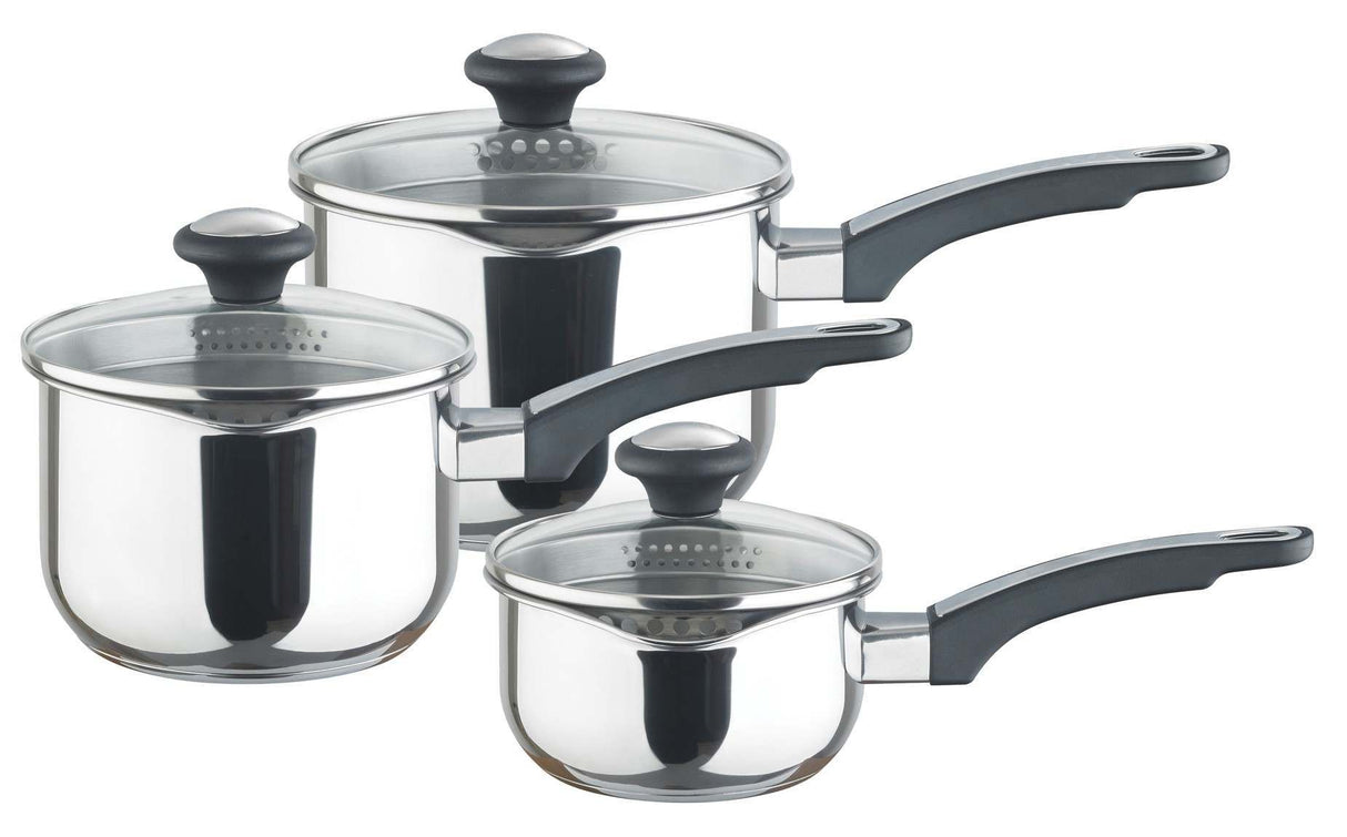 Prestige Everyday Stainless Steel Straining Everyday St Steel Straining Set 3pce   (14/16/18cm Saucepans)