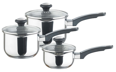 Prestige Everyday Stainless Steel Straining Everyday St Steel Straining Set 3pce   (14/16/18cm Saucepans)