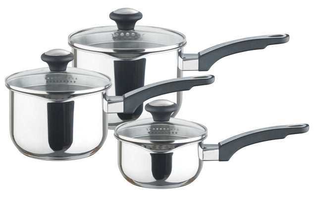 Prestige Everyday Stainless Steel Straining Everyday St Steel Straining Set 3pce   (14/16/18cm Saucepans)