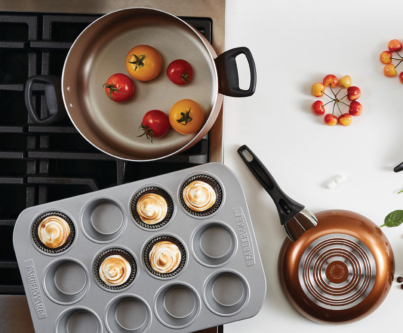 Farberware: Non-Stick Copper Pan Set - 11 Pieces