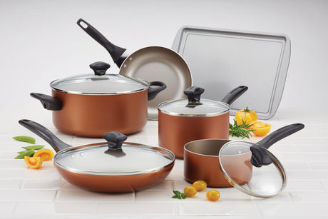 Farberware: Non-Stick Copper Pan Set - 11 Pieces