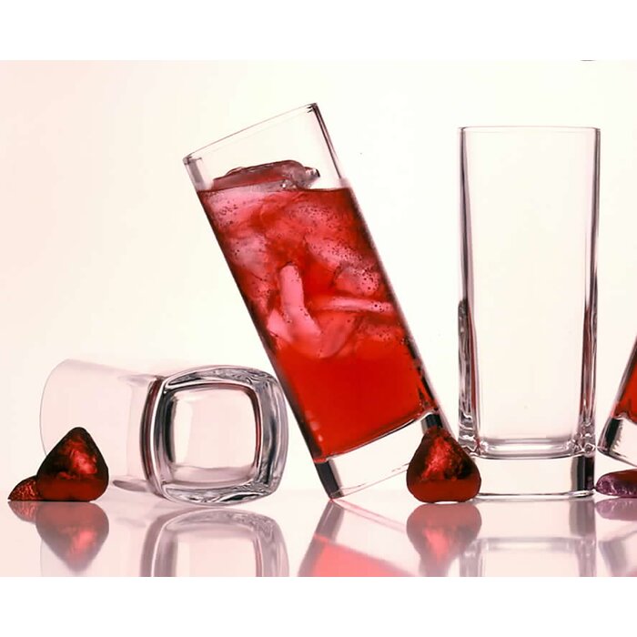 Luigi Bormioli Strauss Long Drink Highball Glasses, 390ml x 4