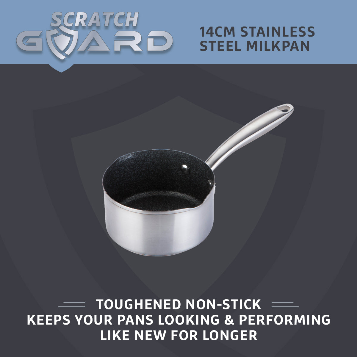 Prestige Scratch Guard Milk Pan in Stainless Steel Induction Cookware - 14 cm