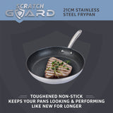 Prestige Scratch Guard Frying Pan in Stainless Steel Induction Cookware - 21 cm