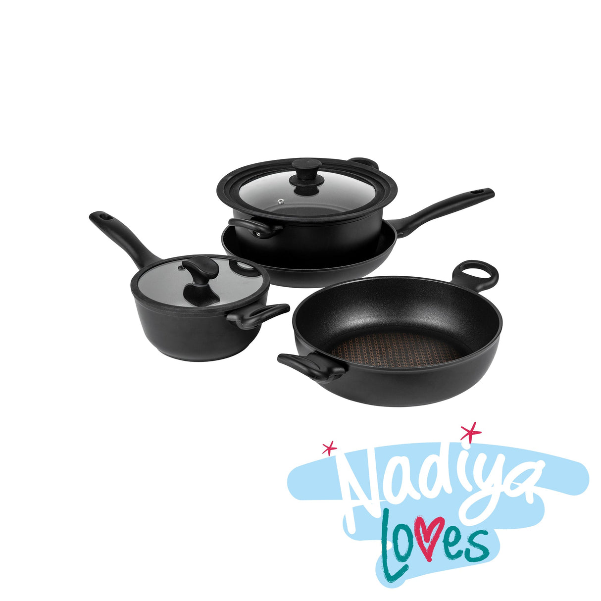 Prestige Stackable Pots and Pans Set, Non Stick Induction Dishwasher Safe, 4 Pce