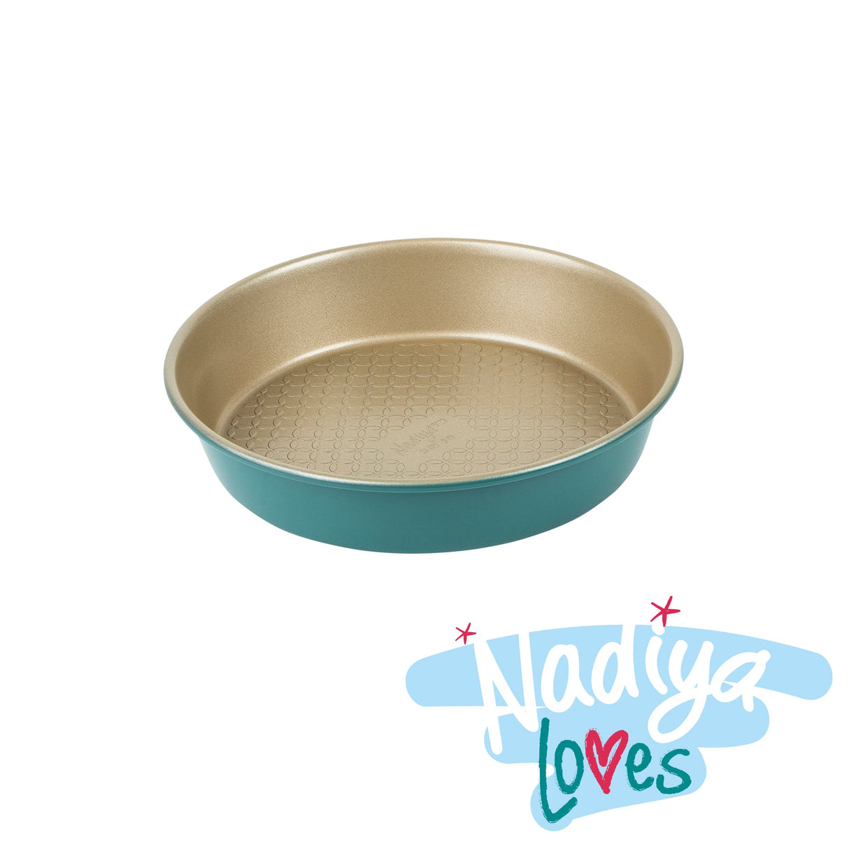 Prestige Nadiya Round Cake Tin in Teal Oven Safe Mould Non Stick Bakeware - 9"