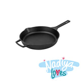 Prestige Cast Iron Skillet Frying Pan - Pouring Lips, Induction Oven Safe - 25cm