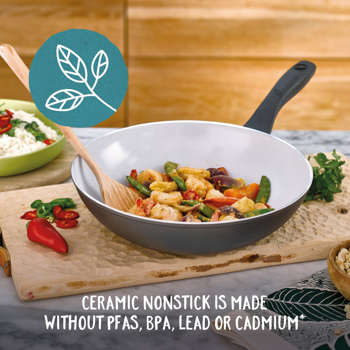 Pan. Shop Earth Pan 28cm Ceramic Non-Stick Frying Pan with Lid – Kitchenware Express