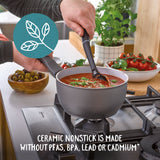 Earth Pan 3 Piece Ceramic Non-Stick Saucepan Set