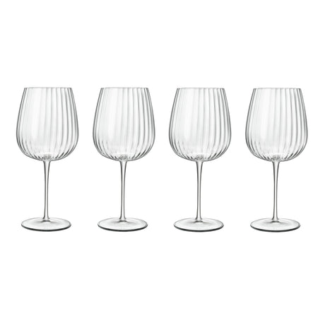 Elegant balloon glasses for burgundy wine or gin cocktails