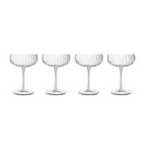Luigi Bormioli Optica Champagne Glasses, 300ml x 4