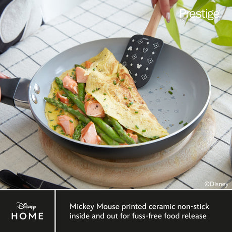 Disney Monochrome Mickey Mouse: Ceramic Non-Stick Frying Pan 24cm