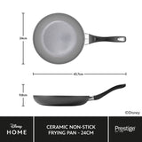 Disney Monochrome Mickey Mouse: Ceramic Non-Stick Frying Pan 24cm