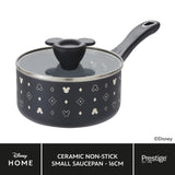 Disney Monochrome Mickey Mouse: Ceramic Non-Stick Saucepan & Lid, 16cm