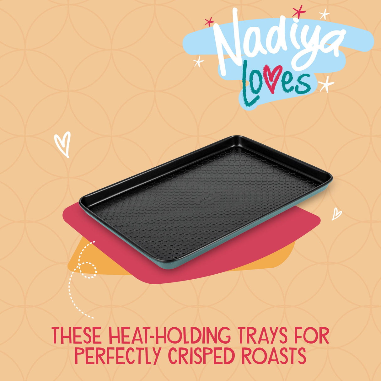 Prestige Nadiya Oven Tray Set Carbon Steel Rectangular Bakeware - Pack of 2