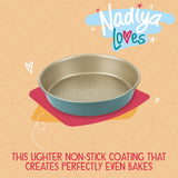 Prestige Nadiya Round Cake Tin in Teal Oven Safe Mould Non Stick Bakeware - 9"