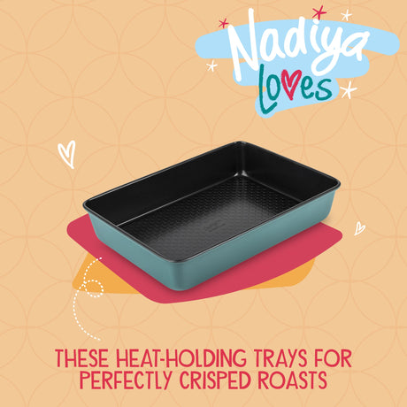 Prestige Nadiya Oven Tray & Roast & Bake Set Carbon Steel Rectangular Bakeware