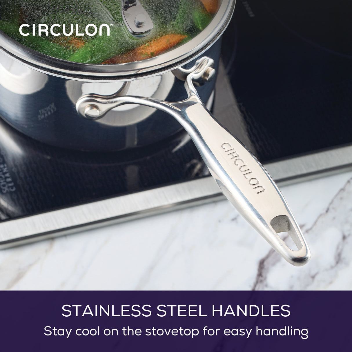 Circulon Stainless Steel Extreme Non-Stick Cookware Set, 4pce