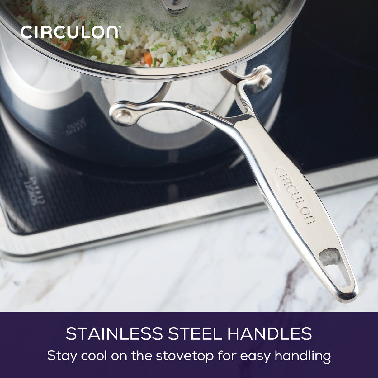 Circulon Stainless Steel Extreme Non-Stick Saucepan, 16cm/1.5L