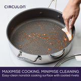 Circulon Stainless Steel Extreme Non-Stick Covered Saute with Helper Handle, 30cm/4.7L