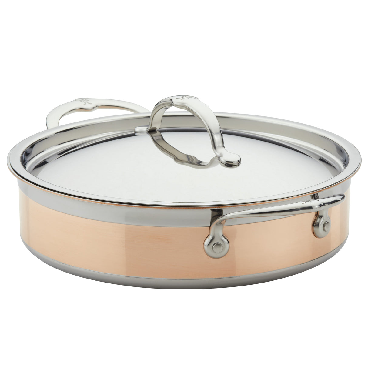 Hestan CopperBond Induction Copper Sauté Pan & Lid with Helper Handle 26cm (3.3L)