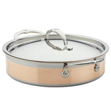 Hestan CopperBond Induction Copper Sauté Pan & Lid with Helper Handle 26cm (3.3L)