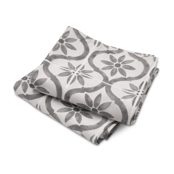 Cuisinart Fouta Tea Towels, 2 Piece Set, Grey Tile