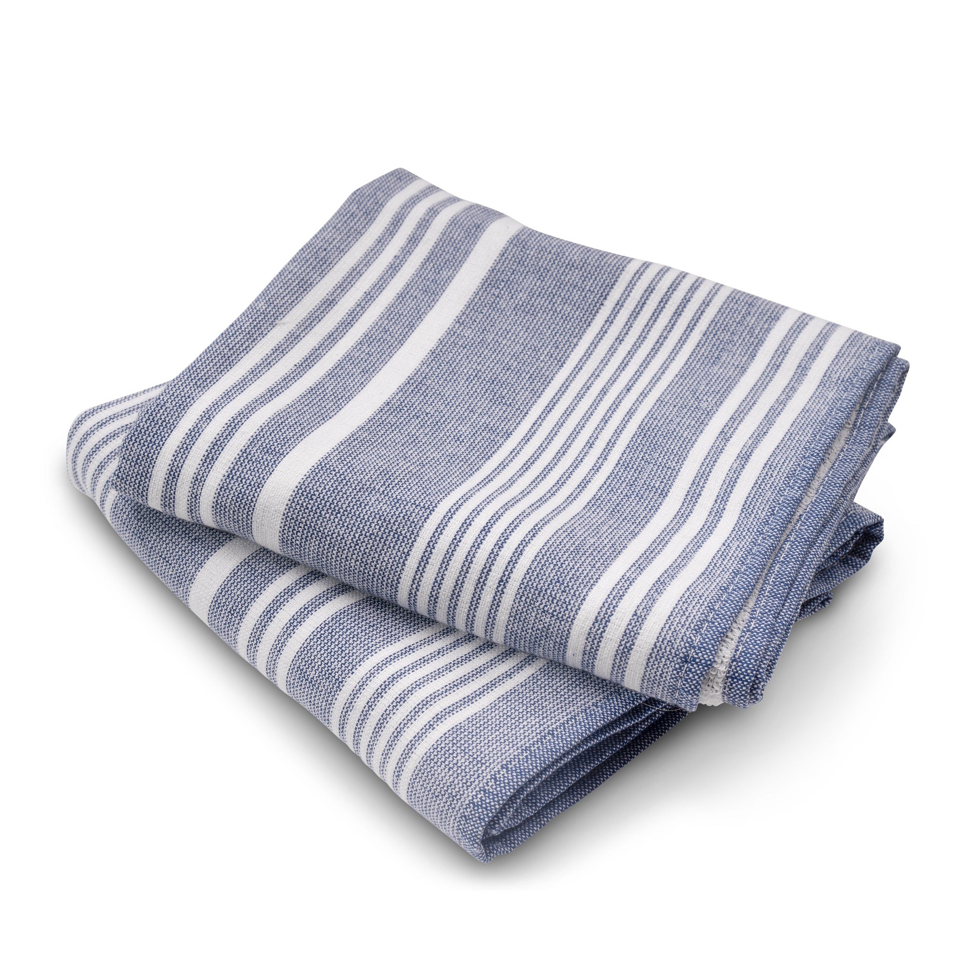 Cuisinart Fouta Tea Towels 2 Piece Set Blue Stripes