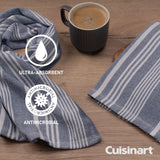 Cuisinart Fouta Tea Towels, 2 Piece Set, Blue Stripes