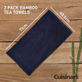 Cuisinart Bamboo Tea Towel, 2 Piece Set, Blue