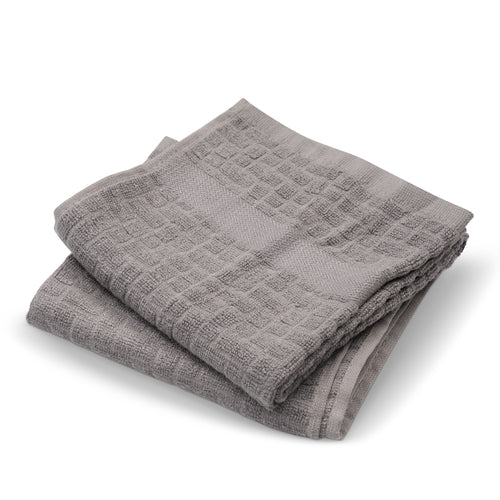 Cuisinart Bamboo Tea Towel, 2 Piece Set, Light Grey