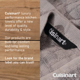 Cuisinart Bamboo Tea Towel, 2 Piece Set, Light Grey