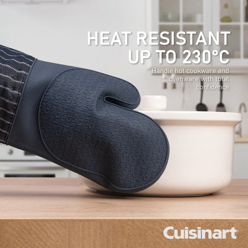 Cuisinart Silicone Oven Mitt - Denim Pin Stripe