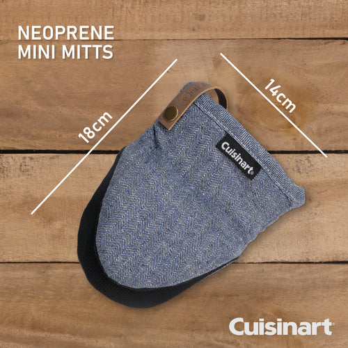 Cuisinart Neoprene Mini Oven Mitts - Herringbone Blue – Kitchenware Express