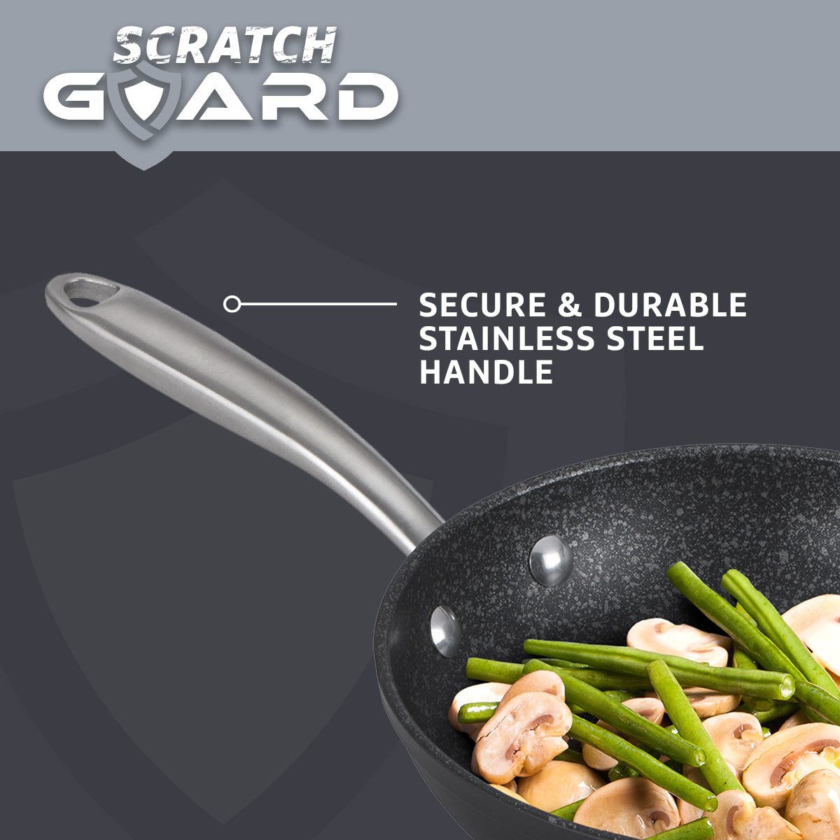 Prestige Scratch Guard Frying Pan Induction Suitable Non Stick Cookware - 21 cm