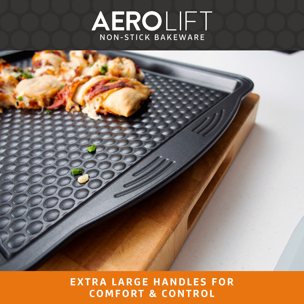 Prestige Aerolift Oven Tray Set Black Steel Twin Pack Large Bakeware - 11 x 15"