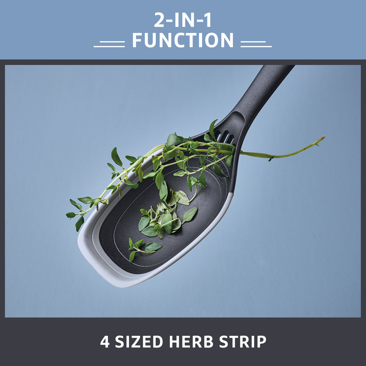 Prestige 2-in-1 Kitchen Utensil - Solid Spoon with Silicone Edge