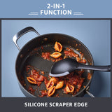 Prestige 2-in-1 Kitchen Utensil - Solid Spoon with Silicone Edge