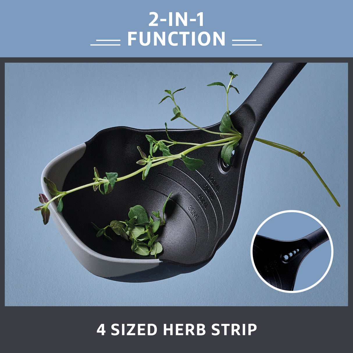 Prestige 2-in-1 Kitchen Utensil - Ladle with Silicone Edge