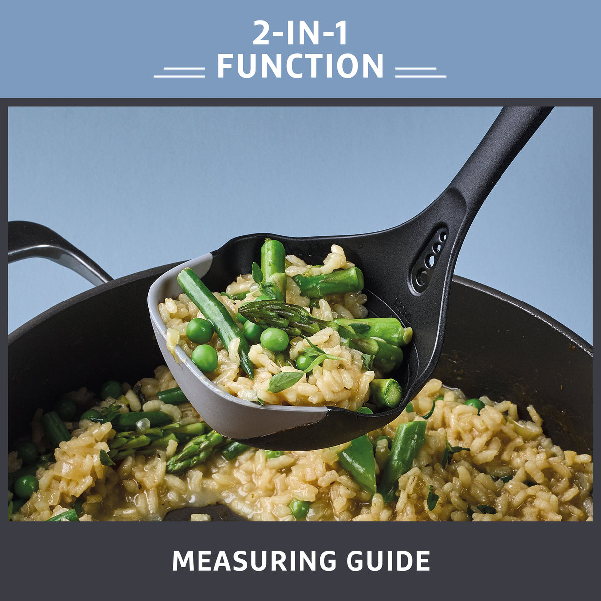 Prestige 2-in-1 Kitchen Utensil - Ladle with Silicone Edge