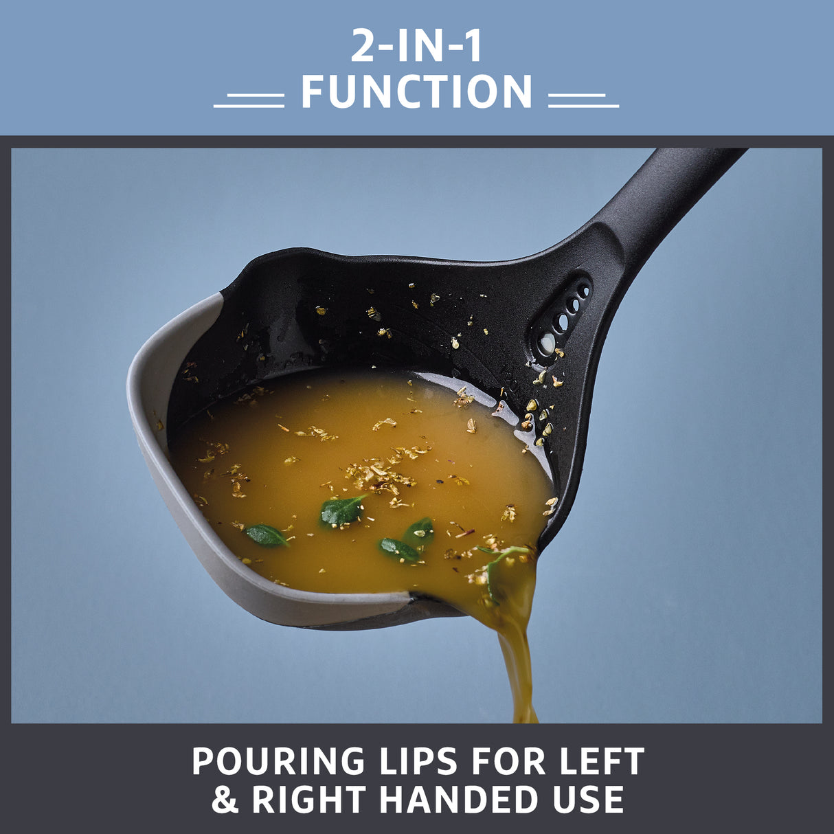 Prestige 2-in-1 Kitchen Utensil - Ladle with Silicone Edge