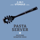 Prestige 2-in-1 Kitchen Utensil - Pasta Server with Silicone Edge