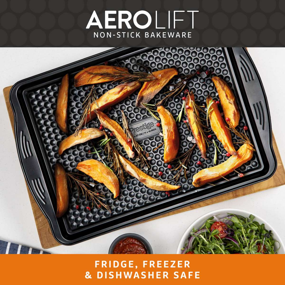 Prestige Aerolift Non-Stick Roasting & Baking Trays - 3 Pack