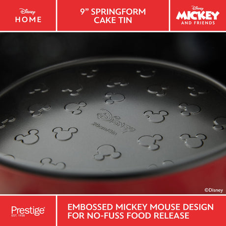 Prestige Disney Springform Cake Tin Red Steel Mould Non Stick Bakeware - 9"