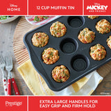 Prestige Disney Muffin Tin Red Non Stick Mould Rectangular Bakeware - 12 Cup